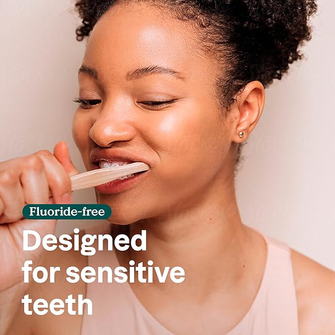 ATTITUDE Fluoride-Free Sensitive Toothpaste, Spearmint Flavor, Vegan & Cruelty-Free, Sugar-Free, Plant & Mineral-Based Ingredients, Clean Oral Care, 4.2 Oz-Ruum Studio Home