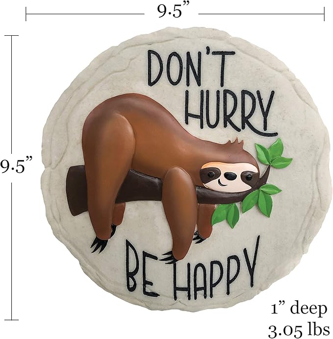 Spoontiques - Garden Décor -Sloth Stepping Stone - Decorative Stone for Garden-Ruum Studio Home