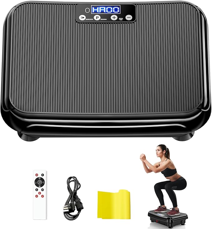Vibration Plate Exercise Machine: TISSCARE Vibrating Plates for Lymphatic Drainage and Weight Loss, 300Lbs Capacity Full Body Power Shake Workout Platform for Home Cardio Fitness-Ruum Studio Home