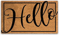 PLUS Haven Pure Coco Coir Doormat with Heavy-Duty Backing (Hello 1)-Ruum Studio Home