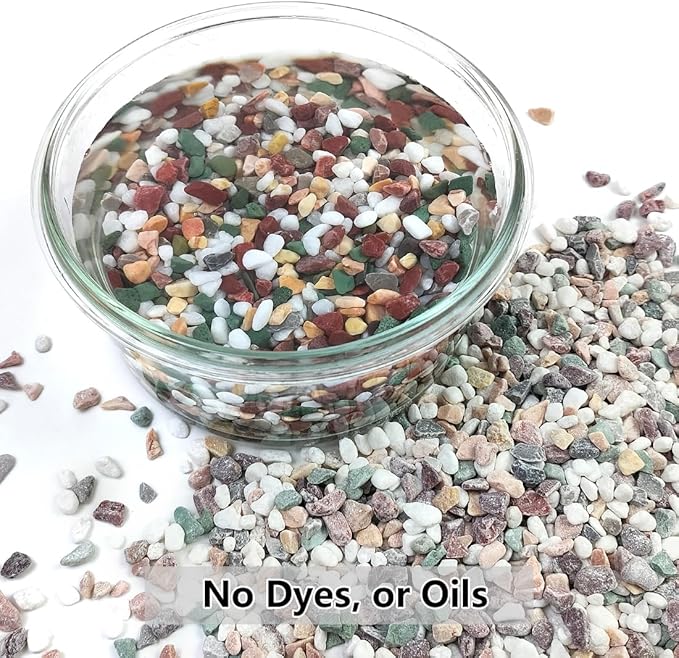 5LB Succulent and Cactus Gravel Pebbles, 1/5 Inch Natural Decorative Polished Stones, River Rocks for Vases Gardening Indoor and Outdoor Decorative Rocks, Colorful-Ruum Studio Home