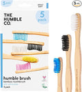 The Humble Co. Bamboo Toothbrushes (5pk) – Toothbrushes for Superior Oral Care, Dental Hygiene, and Gum Care, BPA Free (Soft Bristles)-Ruum Studio Home
