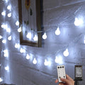 Minetom 33 Feet 100 Led Globe Ball String Lights, Fairy String Lights Plug in with Remote, Waterproof Globe String Lights for Indoor Outdoor Party Wedding Christmas Tree Garden Decoration, Pure White-Ruum Studio Home