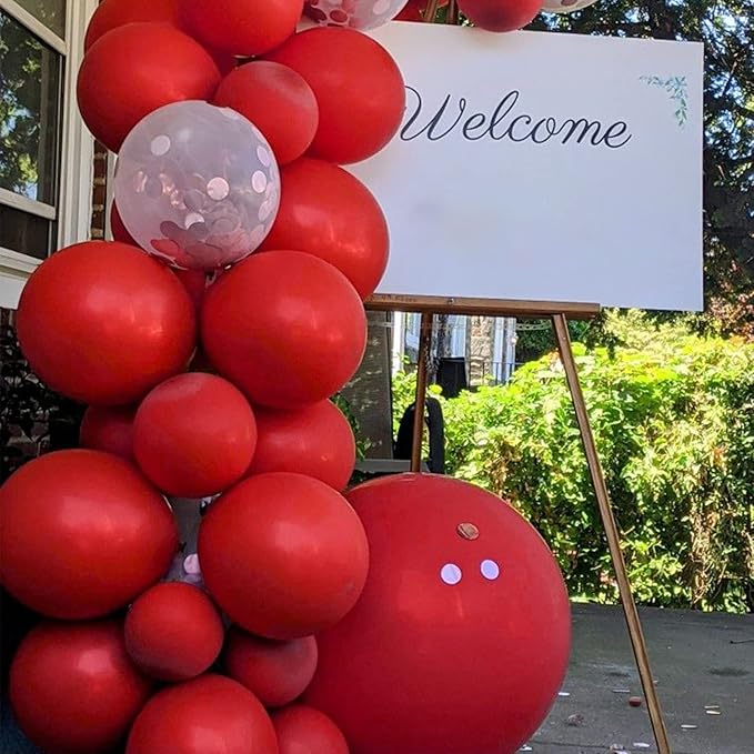 130pcs Red Balloons Different Sizes 18" 12" 10" 5" Party Latex Balloons for Valentine's Day Birthday Christmas Baby Shower Wedding Anniversary Party Decorations-Ruum Studio Home