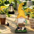 Gnome Garden Decor Statue Mom Dad Gifts Garden Accessories Garden Gnomes Outdoor Lights Solar Resin Gnomes Home Decorations for Patio,Yard,Lawn Ornament-Ruum Studio Home