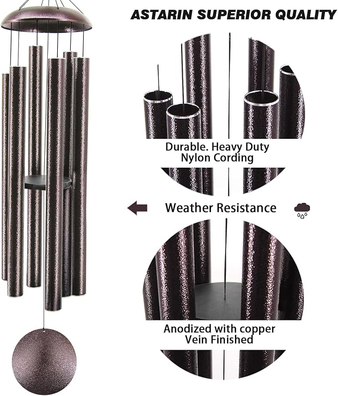 ASTARIN 60" Extra Large Outside Metal Wind Chimes with Deep Tone, Outdoor for Patio Balcony Garden Yard Decoration-Ruum Studio Home