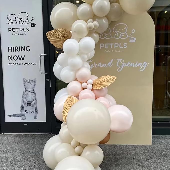 130pcs Ivory White Balloons Different Sizes 18" 12" 10" 5" Party Latex Balloons for Birthday Baby Shower Graduation Wedding Gender Reveal Anniversary Party Decorations-Ruum Studio Home