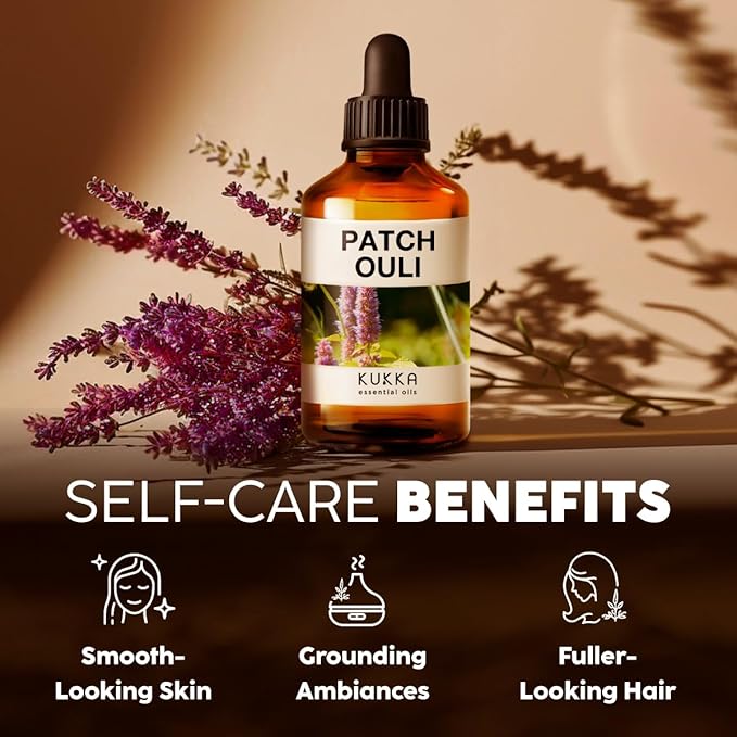 Kukka Patchouli Essential Oil for Skin & Diffuser - 4 Fl Oz - 100% Pure Natural Patchouli Oil, Captivating Scent for Body Perfumes, Aromatherapy & Soap Making Scent DIY-Ruum Studio Home
