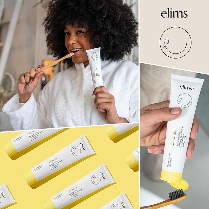 ELIMS Nano Hydroxyapatite Fluoride Free Toothpaste - Xylitol Remineralizing Toothpaste for Whitening Sensitive Teeth - SLS Free Orange Pineapple Mint Flavor for Adults & Kids 4oz-Ruum Studio Home