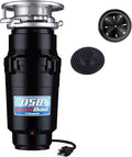 Waste Maid 10-US-WM-058-3B Garbage Disposal Anti-Jam Stainless Steel Food Waste Grinding System, 1/2 HP Economy, Black-Ruum Studio Home