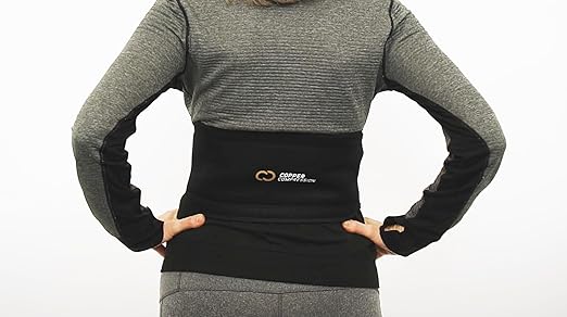 Copper Compression CopperVibe Vibration + Heat Therapy Back Wrap Vibrating Heating Massager Pad for Lower Back Pain Relief, Lumbar Muscles, Herniated Disc - Treatment Brace Device for Women & Men-Ruum Studio Home