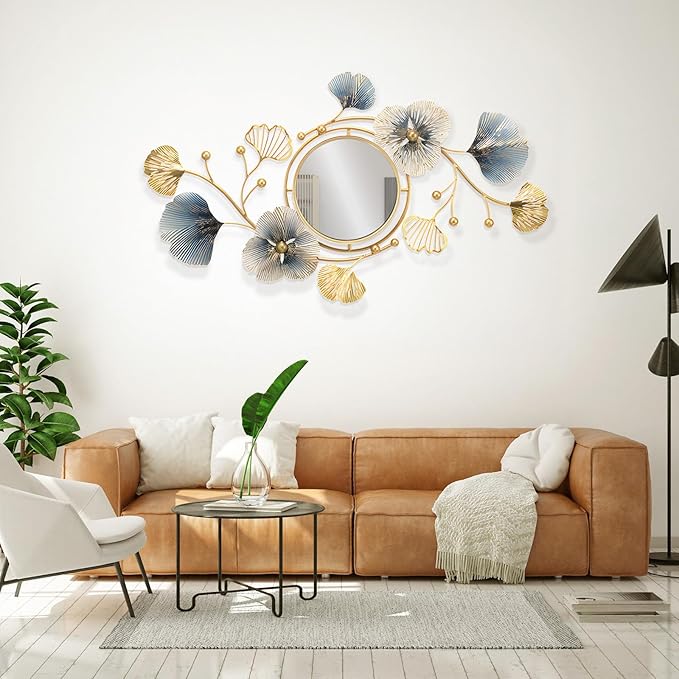 Lucky Monet Wall Art Decor Large Metal Wall Art Modern Geometric Circular Decor Wall Sculptures Wall Hanging Decoration for Living Room Dinning Room Bedroom Entryway Kitchen (Style 3)-Ruum Studio Home