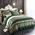 ABREEZE Bohemian Vintage Cal.King Size Floral Cotton Bedding Set 3Pcs Duvet Cover Set Boho Green Paisley 100% Egyptian Brushed Cotton Reversible Home Bedding Collection-Ruum Studio Home