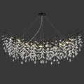 Modern Black Rectangle Crystal Tree Branch Chandelier, 55" 16-Light K9 Crystal Chandeliers for Dining Room, Rectangular Dining Room Chandelier Over Table,for High Ceiling,Kitchen-Ruum Studio Home