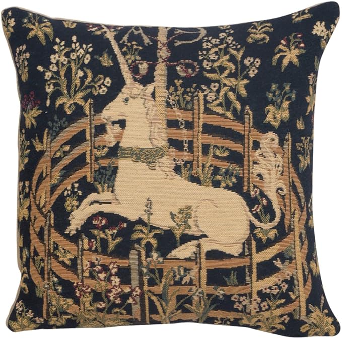 Charlotte Home Furnishings Decorative Pillow Covers for Couch 13X13 in Unicorn Throw Pillow Covers for Sofa Tapestry Square Pillow Cases for Bed Living Room Soft European Cotton Jacquard Woven-Ruum Studio Home