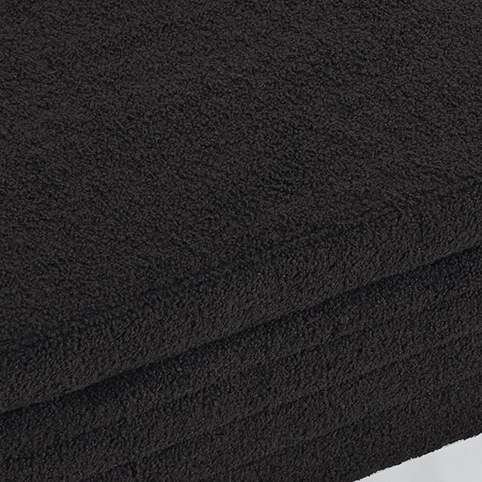 Furniliving 46” Storage Benches, End of Bed Bench with Button-Tufted Large Upholstered Storage Ottoman Teddy Window Bench with Storage Shoe Cabinet Bench, for Bedroom, Entryway, Closet, Black-Ruum Studio Home