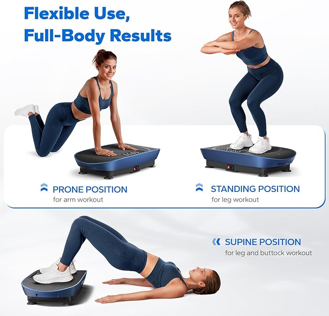 MERACH Slim Vibration Plate Exercise Machine, Vibration Plate for Lymphatic Drainage Weight Loss, Vibrating Plate with Real-Time Calorie Tracking on LED Display, Workout Equipment for Home Women Men-Ruum Studio Home
