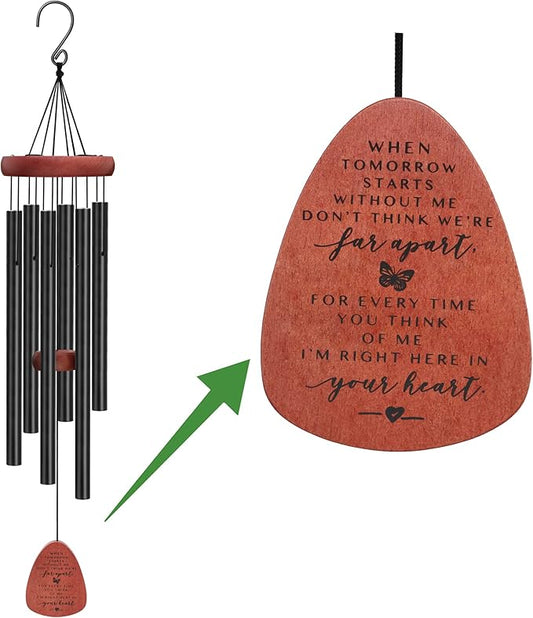 Memgift Memorial Wind Chimes for Outside – Sympathy Gift for Loss of Loved One, Outdoor Keepsake in Memory of Family, Garden Decor-Ruum Studio Home