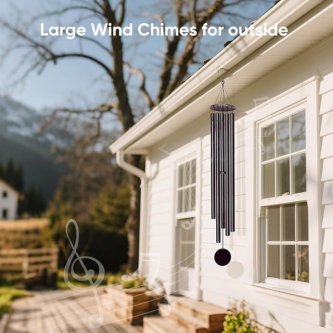 Large Wind Chimes for Outside Deep Tone, 65" Deep Tone Wind Chimes for Outside Porch Garden Patio Balcony Memorial Room Decor, Memorial Sympathy Gift for Loss of Loved One-Ruum Studio Home
