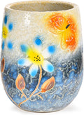 Sungmor 10.6 Inch Ceramic Succulent Plant Pot with Drainage Hole, Hand Painted Flower Pots for Plants, Unique Texture Decorative Planter for Indoor and Outdoor, Pottery Vase for Home Office Decor-Ruum Studio Home