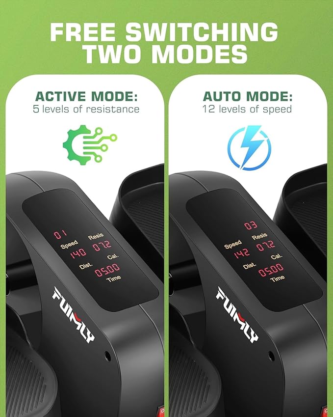 FUNMILY Under Desk Elliptical Machine, Large LCD Ellipse Leg Exerciser as Seen on TV, While Sitting for Seniors/Adults, 100% Pre-Assembled Exercise Equipment with Remote & Magnetic Storage-Ruum Studio Home