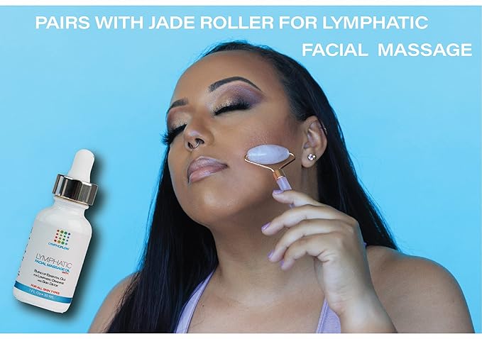Facial Lymphatic Drainage Oil for Gua Sha Facial Tools, Lymphatic Drainage Massager Face with Jojoba & Coconut Oil, Use with Face Roller, Jade Roller, Guasha Tool for Face & Neck, 1 Fl Oz-Ruum Studio Home