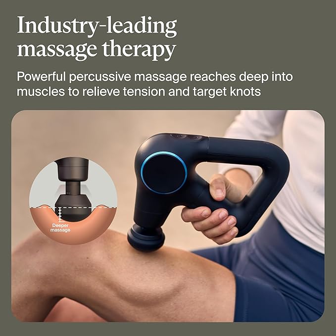TheraGun Therabody Prime Plus Heated, Powerful Massage Gun for Enhanced Warm-Up & Workout Recovery - Quiet Deep Tissue Massager for Body and Back Pain Relief - Leg & Back Massager with Heat-Ruum Studio Home