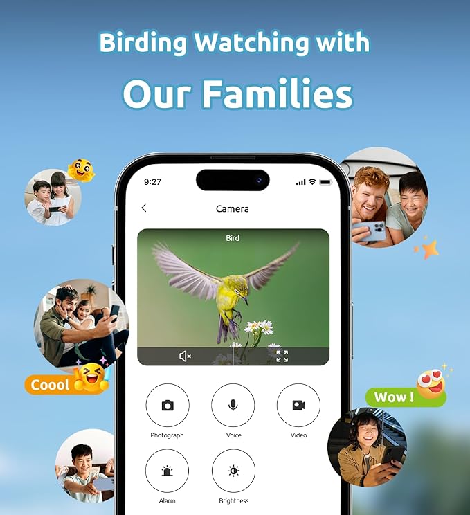 Bird Feeder with Camera, 2K HD AI Smart Identify BirdSpecies Video Camera with Solar Panel Outdoors Birdhouse with Cam, Instant Arrival Alerts, Capture BirdVideo Ideal Present for Bird Lover-Ruum Studio Home