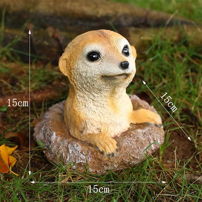 Meerkat Statue - Charming Meerkat Garden Animal Statue: Lifelike Decor Accent for Your Yard or Patio - Add Personality to Your Outdoor Space-Ruum Studio Home