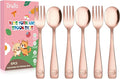 DRKIO Stainless Steel Toddler Utensils Set - 6 Pieces Kids Silverware Set Children Safe Food Grade Small Forks and Spoons Dishwasher Safe Mirror Polished-Ruum Studio Home