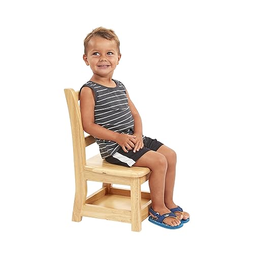 ECR4Kids Three Rung Ladderback Chair with Storage, 10in Seat Height , Classroom Seating, Honey, 2-Pack-Ruum Studio Home