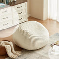 Premium Beige Bean Bag Chair for Adults with Armrest- Ultra Plush Memory Foam Lounge Sofa & Comfy Reading Nook Chair for Bedroom, Living Room & Dorm (White, 4FT)-Ruum Studio Home