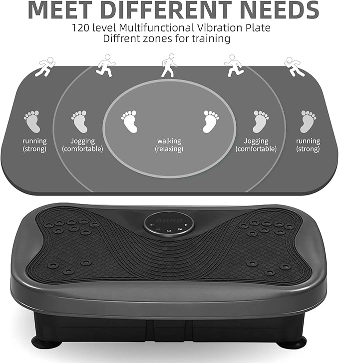 Vibration Plate Fitness Platform Whole Body Exercise Machine with 120 Speed Levels, Lymphatic Drainage, Fat Burning, and Weight Loss, Perfect for Women, Men, and Home Gym Exercise-Ruum Studio Home