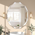 Bathroom Mirrors for Over Sink, Round Frameless Mirrors for Wall, 24x30 Inch Beveled Bathroom Mirror, Bathroom Vanity Circle Mirror for Bedroom Living Room Entryway Home Decor-Ruum Studio Home