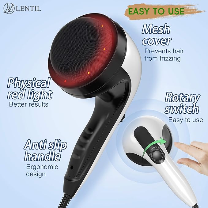 Body Sculpting Machine - 7-Speed 8-Head Electric Cellulite Massage & Lymphatic Drainage Device with Lipo Roller, Handheld Full-Body Massager Vibra for Belly, Butt, Arms, Legs, Home Use(White)-Ruum Studio Home