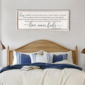 flowtorely Love is Patient, Kind Wall Art Decor 40"X15" Love Never Fails Sign 1 Corinthians 13 Bedroom Above Bed Large Bible Verse Quote Scripture Christianity Hanging Sign (White)-Ruum Studio Home