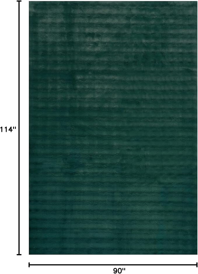 nuLOOM Jeni Checkered 7'6" x 9'6" Machine Washable Area Rug for Living Room Bedroom Dining Room Kitchen, Hunter Green-Ruum Studio Home