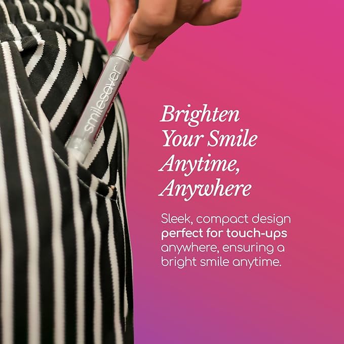 Smilesaver Peroxide-Free Teeth Whitening Pen – Gentle Formula for Sensitive Teeth – Portable Stain Remover Pen for a Radiant Smile – Easy-to-Use Oral Care Product for Brighter Enamel (3 Pack)-Ruum Studio Home