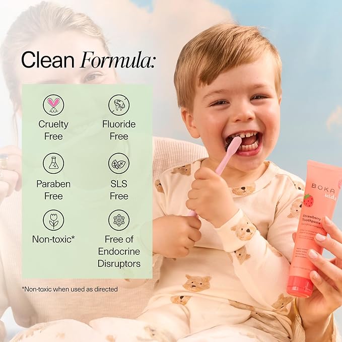 Boka Fluoride Free Toothpaste Nano Hydroxyapatite Toothpaste - Ela Mint, Orange Cream, Watermelon Mint Flavor, 4 oz 3Pk US Manufactured-Ruum Studio Home
