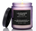 M&SENSE Lavender Citrus Scented Candle, Natural Soy Wax for Home Scented, Stress Relief 7.05oz 50H Burn Time Aromatherapy Candle Gift for Mom Friends Teacher & Spa Bath Yoga-Ruum Studio Home