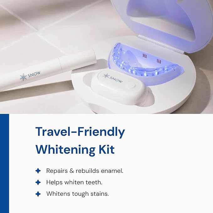 Snow Teeth Whitening Kit - Snow Teeth Whitening Serum and LED Mouthpiece Whitener, Formulated with Hydroxyapatite, Good for 2 Months - Wireless Kit with 1 Wand-Ruum Studio Home