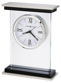 Howard Miller Bryant Tabletop Clock – Modern Desk Clock with Silent Sweep Seconds Luminous Hands Roman Numeral Markers & Bracket Style Design Satin Finish for Home Office & Desktop Decor-Ruum Studio Home