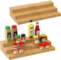 Spice Rack Organizer for Cabinet 2Pack, 3 Tier Expandable Bamboo Spice Storage, Great for Kitchen Cabinet, Cupboard,Pantry and More(Natrual)-Ruum Studio Home