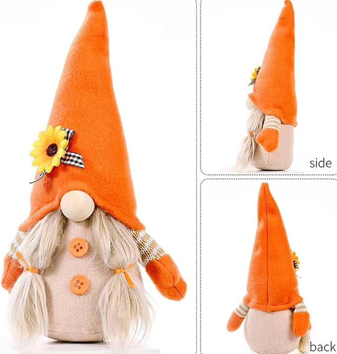Gnomes Plush Decorations,Fall Decor Fall Gnome Plush Decoration for Home,Handmade Swedish Tomte Doll Mr and Mrs Scandinavian Gnomes,Fall Home Decor Thanksgiving Gnome Table Decorations,Girl-Ruum Studio Home