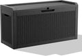 DRATO 60 Gallon Deck Box, Waterproof Resin Large Outdoor Storgae Box for Patio Furniture, Patio Cushions, Gardening Tools, Pool and Sports Supplies, Lockable-Ruum Studio Home