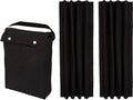 Amazon Basics Portable Blackout Curtain Shade with Suction Cups, 50"W x 78"L, 2-Pack, Black-Ruum Studio Home