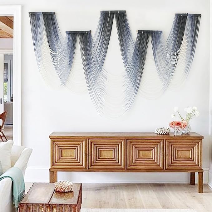 IOWER Large Macrame Wall Hanging Decor Dip-Dyed Macrame Wall Decor Wall Art Craftsmanship Fiber Art Boho Chic Wall Decor Modern For Bedroom Livingroom Backdrop-Ruum Studio Home
