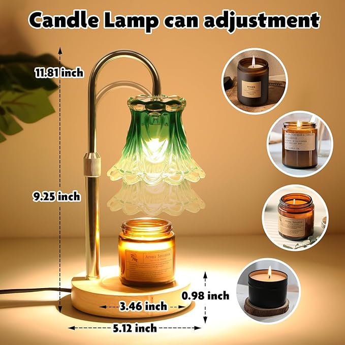 GEEZO Fragrance Candle Warmer Lamp，Electric Candle Warmer with Timer & Dimmer，Mom Christmas Birthday Gifts for Women, House Warming Gifts New Home Bedroom Decor-Ruum Studio Home