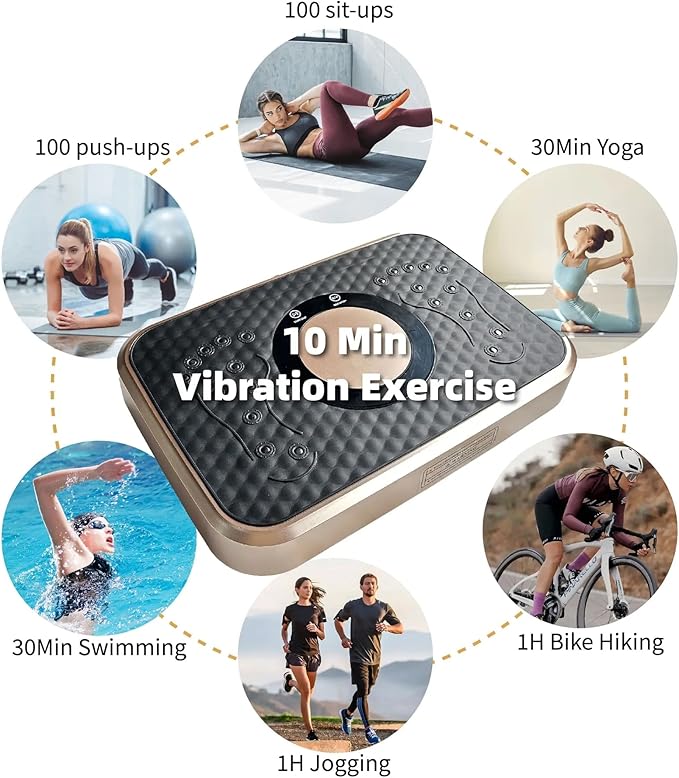 Vibration Plate Fitness Platform Whole Body Exercise Machine with 120 Speed Levels, Lymphatic Drainage, Fat Burning, and Weight Loss, Perfect for Women, Men, and Home Gym Exercise-Ruum Studio Home