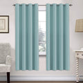 H.VERSAILTEX Ultra Soft Microfiber Thermal Insulated Antique Copper Grommet Blackout Curtains/Window Treatment Draperies 52 by 72 - Inch for Living Room/Bedroom,Set of 2 - Mineral Blue-Ruum Studio Home